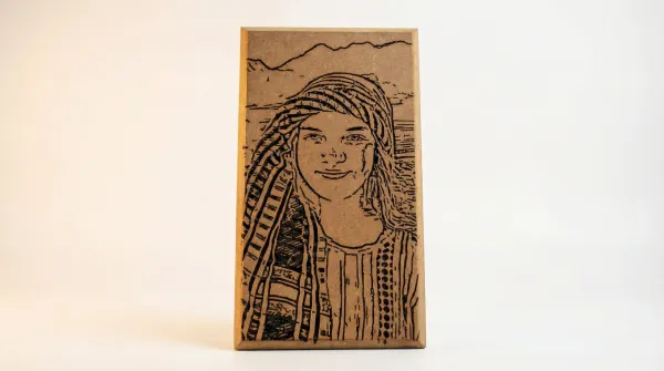 Gravură Portret pe Lemn — exemplu 2